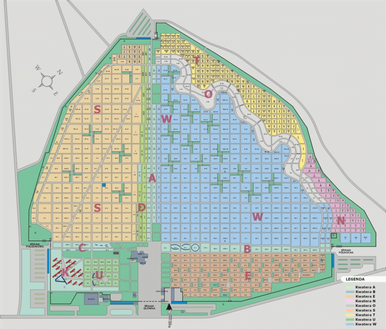 mapa cmentarza komunalnego północnego w warszawie wólka węglowa