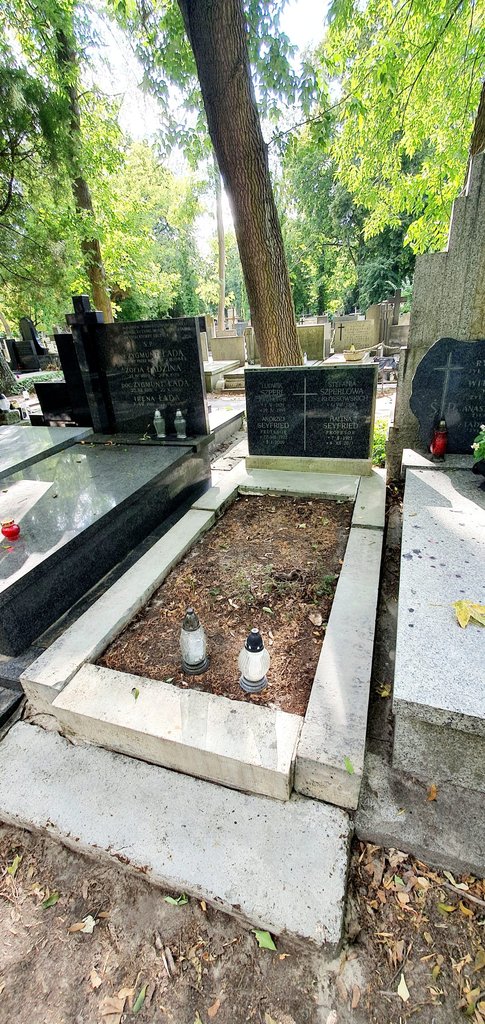 Mycie pomnika z piaskowca na Starych Powązkach